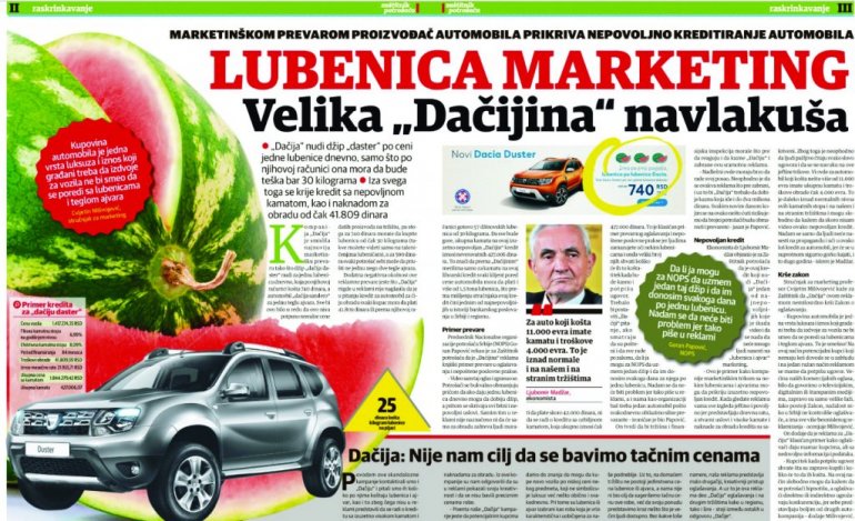 NENORMALNO NEPOVOLJNO! "Dačija" s lubenice prešla na "AJVAR MARKETING"!